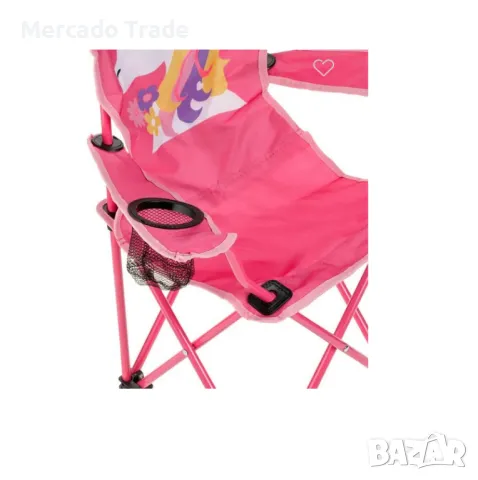 Детски стол Mercado Trade, За къмпинг, Сгъваем, Еднорог, С калъф, Розов, снимка 2 - Къмпинг мебели - 40512155
