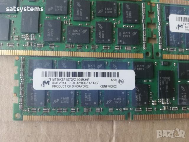 РАМ Памет MT36KSF1G72PZ-1G6M2HF, Micron Kit 7x8GB PC3-12800R (DDR3-1600) Registered ECC, снимка 2 - RAM памет - 45637819