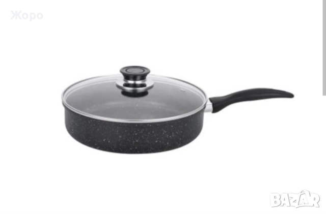 Дълбок тиган със стъклен капак ЕK-D22 M, снимка 2 - Съдове за готвене - 52523840