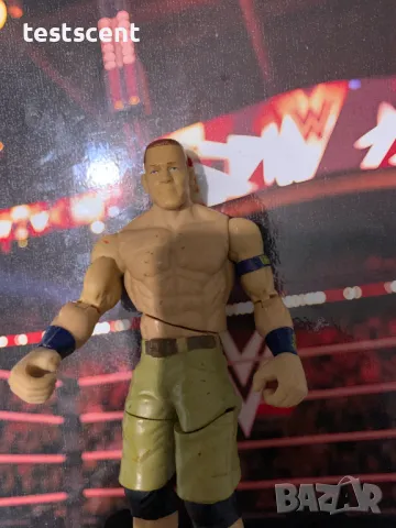 Екшън фигура WWE John Cena Джон Сина Mattel Basic Khaki Cargo Blue Bands figure играчка, снимка 5 - Колекции - 48490729