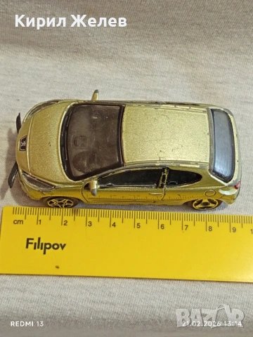 Метална количка Peugeot 207 за КОЛЕКЦИЯ ДЕКОРАЦИЯ 39657, снимка 6 - Колекции - 53571590