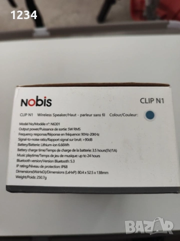 Nobis CLIP N1 преносим Bluetooth високоговорител . , снимка 2 - Bluetooth тонколони - 53917105