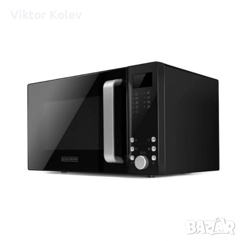 Микровълнова с грил Black+Decker – 23L, 900W