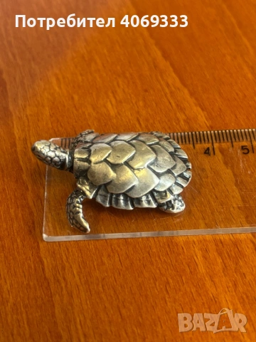 Сребърна Костенурка проба 925, снимка 4 - Колиета, медальони, синджири - 54172184