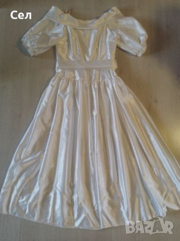 Дълга бяла официална рокля Л-ХЛ, снимка 5 - Рокли - 46068195