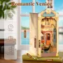 Нова DIY Мини Къща Book Nook Kit Венеция - Декорация за Рафтове, снимка 4