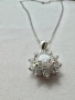 Сребърно колие с мойсанит (диамант)1 карат, снимка 2