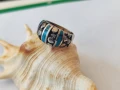 Сребърен пръстен с тюркоаз , снимка 3