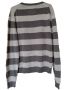 Мъжка блуза с дълъг ръкав на райета H&M, 100% памук, Сива, 67x56, L, снимка 2
