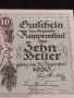 Банкнота НОТГЕЛД 10 хелер 1920г. Австрия перфектно състояние за КОЛЕКЦИОНЕРИ 44662, снимка 4
