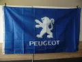 Peugeot знаме флаг Пежо рекламно коли реклама емблема лъв дизел, снимка 1