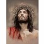 Диамантен гоблен – направи си сам – Исус Христос с лавров венец, снимка 1 - Гоблени - 45979380