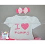Комплект "I love mummy" - боди рокличка, пантофки и лента за коса, снимка 3