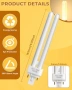 Нова G24D-2 18W 2 Pin Крушка 3000K 750lm CFL Енергоспестяваща 2 броя топла светлина, снимка 2
