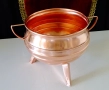 Медна тенджера за фондю,топло сервиране,чиста червена мед. , снимка 4