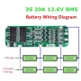 BMS БМС 3S 12.6V 20A за 18650 литиево-йонна батерия, снимка 2