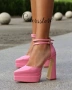 Сандали на ток - розов лак - VTK2(3), снимка 3