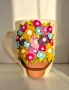 чаша полимерна глина Цветна градина , снимка 3