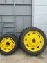 Комплект нови 4 бр. тесни гуми с джанти за редови обработки-John Deere 270/95-32- 320/90-46 - N01941, снимка 1