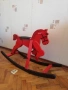 Старо бебешко легло-люлка, люлеещ дървен кон, дървено сметало. , снимка 7
