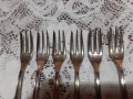 Стари антикварни посребрени прибори вилички 6 бр. маркирани, снимка 4
