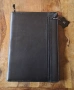 папка за документи естествена кожа черна с цип А4 внос от Италия , снимка 1