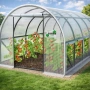Градинска четирисегментна бяла оранжерия - модерен и ярък дизайн - 6 х 3 х 2м, снимка 2