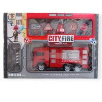 Пожарна кола с пътни знаци, снимка 1 - Коли, камиони, мотори, писти - 45384100