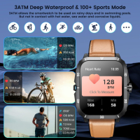Смарт часовник за мъже, 2.0" сензорен екран Bluetooth разговори, снимка 5 - Смарт гривни - 45071416