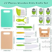 Senkmlemt 22 бр. комплект детски ножове за рязане с органайзер и дъски, снимка 2 - Други - 45542305