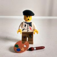 LEGO vintage фигурка на художник с цветна къща. , снимка 4 - Колекции - 45657976