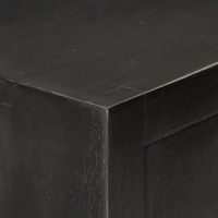 Шкаф с чекмеджета, черно и златисто, 45x30x105 см, манго масив, снимка 8 - Шкафове - 45496109