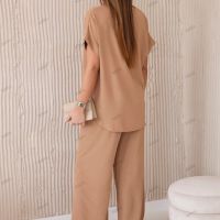 Дамски комплект с колие блуза + панталон, 4цвята , снимка 4 - Комплекти - 45556678