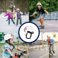 Детска велосипедна каска MGY, регулируема бяла цветна, висока защита и първокласна вентилация, снимка 6 - Други - 44972923