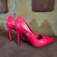 Обувки цвят червен с остър връх,висок ток,номер 36,нови, снимка 3 - Дамски обувки на ток - 45595231