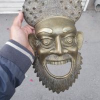 Стара бронзова маска Африка, снимка 1 - Колекции - 45747181