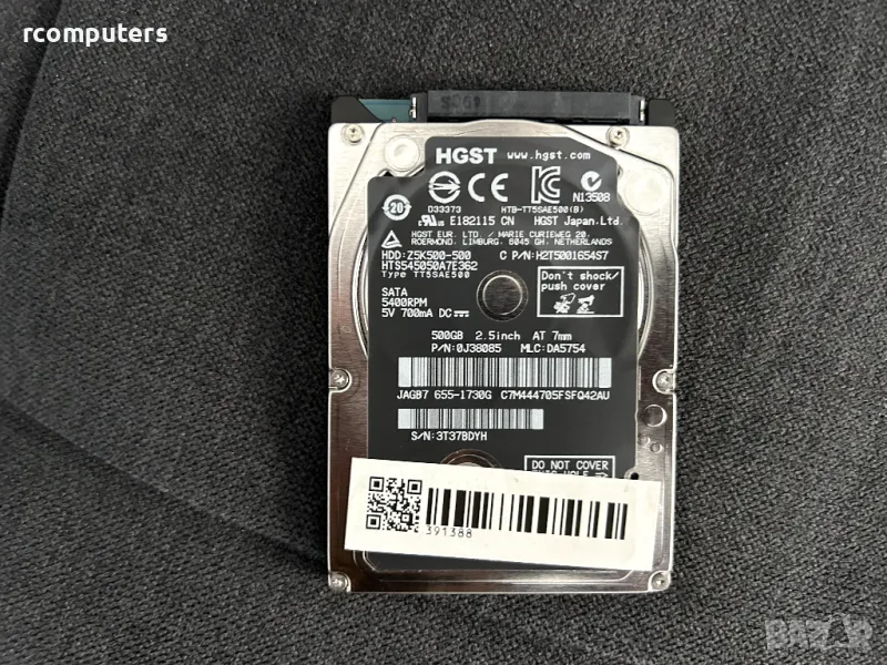 Хард диск HGST 500GB за лаптоп, снимка 1