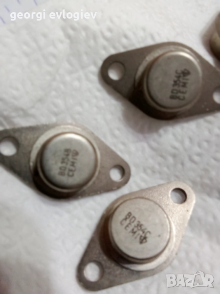 КТ809А  9 бр.   6лв  за брой .Тиристор КУ201Е   18 бр.  2.50лв. За  брой. Транз. BUW13A  20бр.  3лв., снимка 1