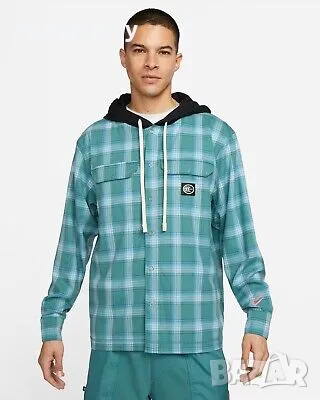 NIKE KD Kevin Durant Men's Hooded Basketball Flannel - страхотно мъжко горнище НОВО L, снимка 1