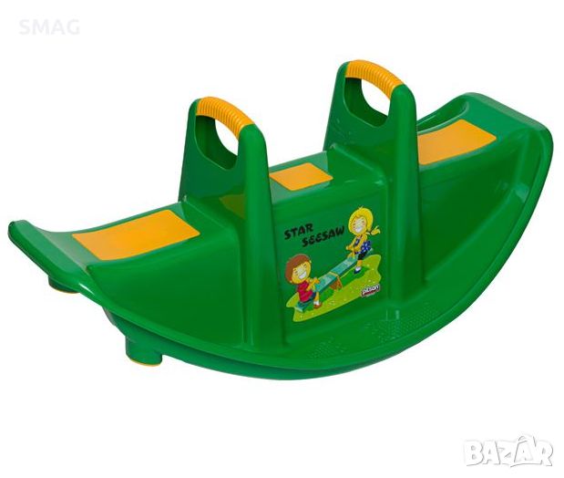 Играчка Seesaw пластмаса зелен 3 местен 109x60.5x56cm, снимка 1