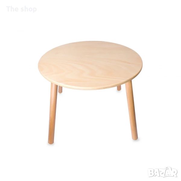 Детска кръгла дървена маса (004), снимка 1