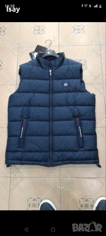 Мъжки зимен елек Паул Шарк в тъмно син цвят Л последен размер , снимка 1