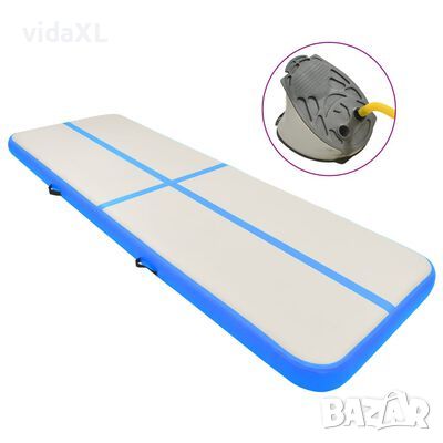 vidaXL Надуваем дюшек за гимнастика с помпа, 500x100x20 см, PVC, син*SKU:92683, снимка 1
