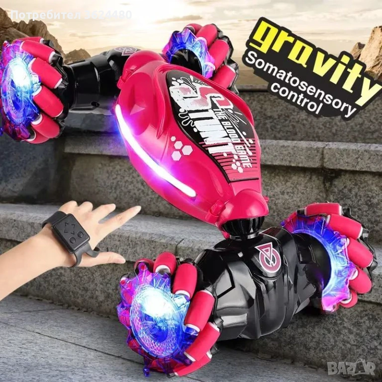  Детска Количка с Управление Чрез Жестове и Светлинни Ефекти 4655, снимка 1