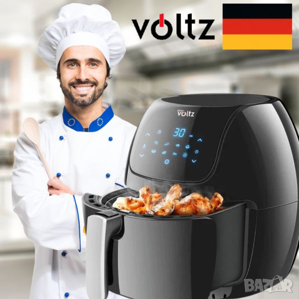 Промоция - Фритюрник AirFryer Voltz OV51980F 1800W, 7.7L, 2 ГОДИНИ ГАРАНЦИЯ, снимка 1