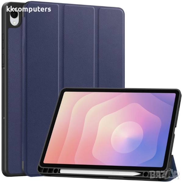 Кожен Калъф със Стойка за Samsung Galaxy Tab S11 X730 / X736- Слот за стилус, Вкл.Протектор |8 Цвята, снимка 1