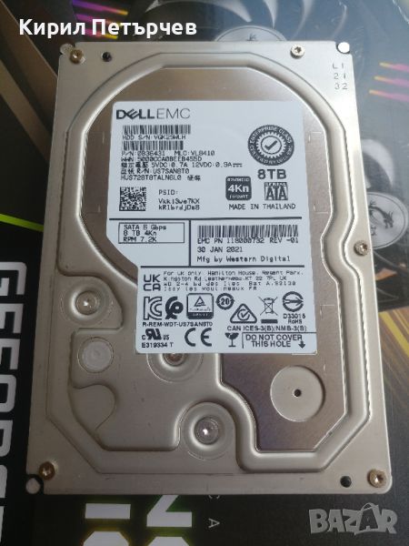 8TB DELL EMC/WD Enterprise HUS728T8TALN6L0 6G/bs 7.2K SATA, снимка 1