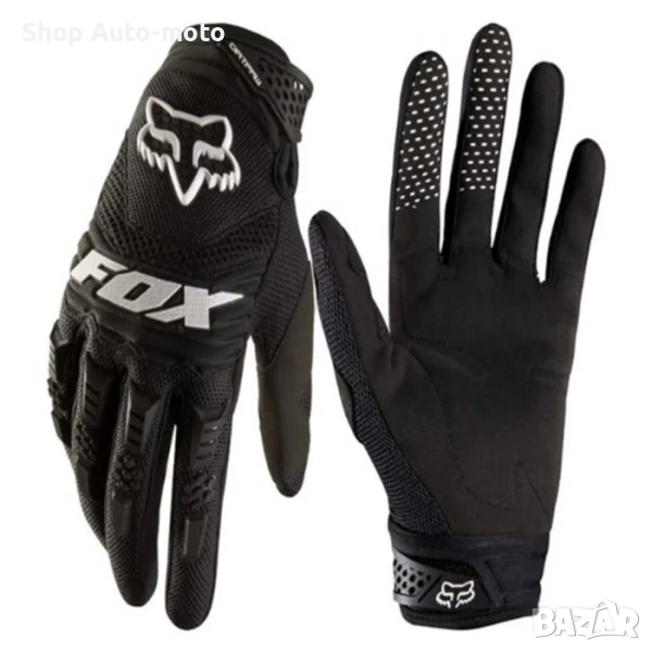 Мото ръкавици Automat – Черни с бяло, Размери M, L, XL | За мотор, със защита и тъч скрийн, снимка 1
