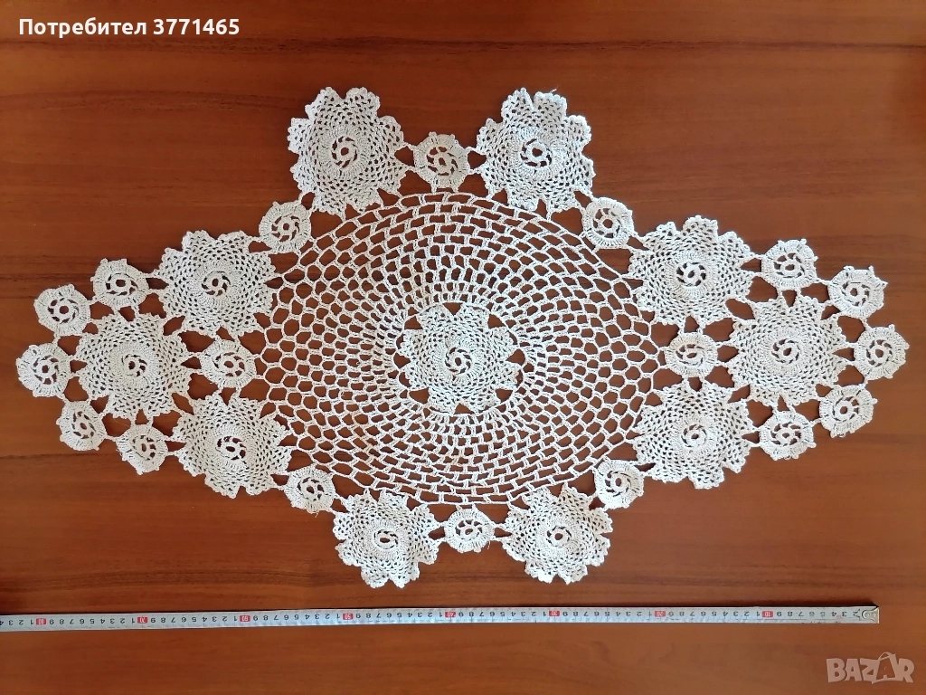 Малки покривки плетени на една кука от 25см до 110см, снимка 1