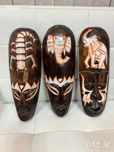 Маска за стена от дърво 30см, снимка 1